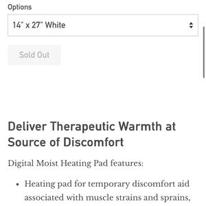 White Digital Moist Heating Pad